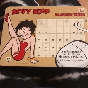 2003 Betty boop mouse pad calendar